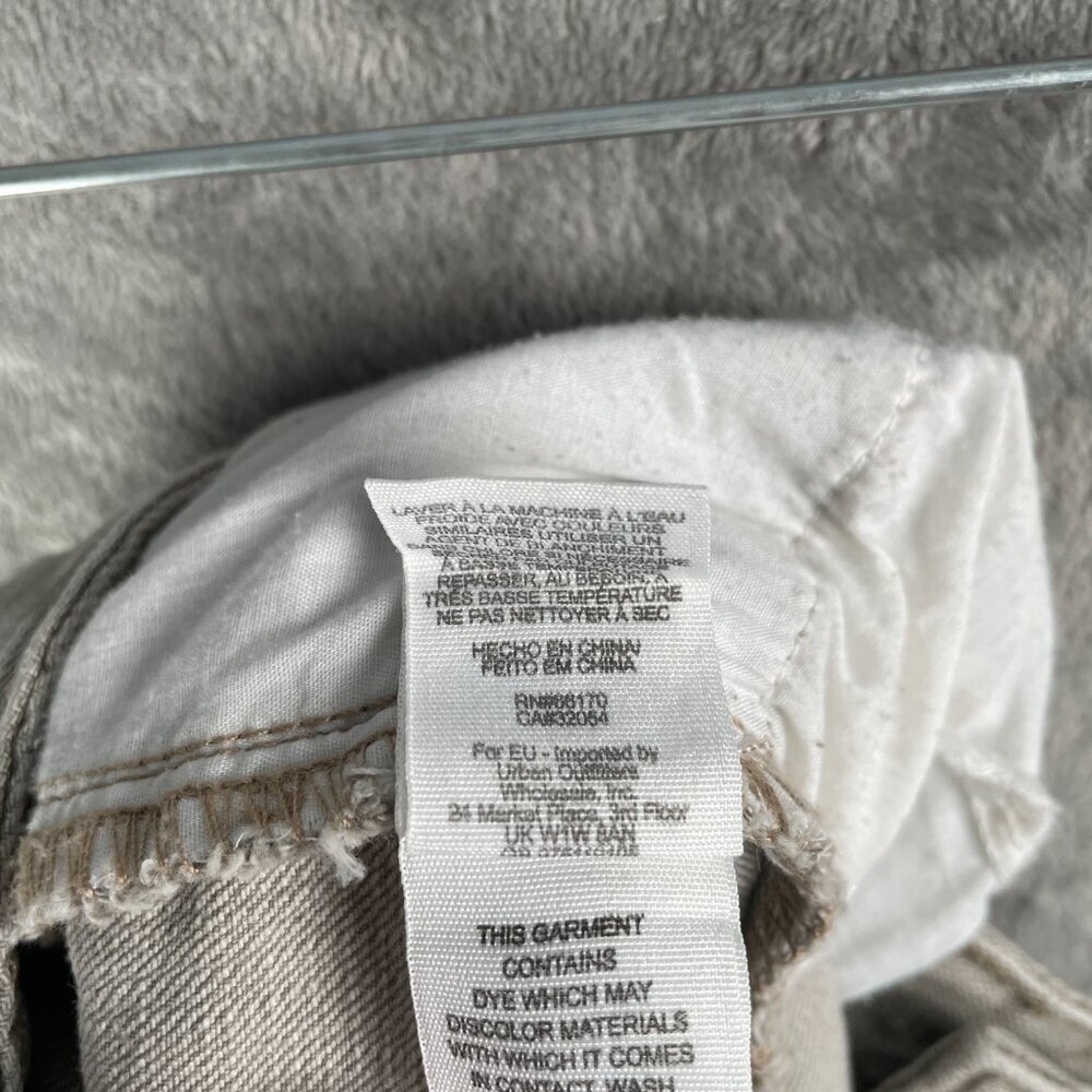 Free People Distressed Skinny Jeans Women’s W31 Khaki Green Stone Washed Y2K - Picture 7 of 8